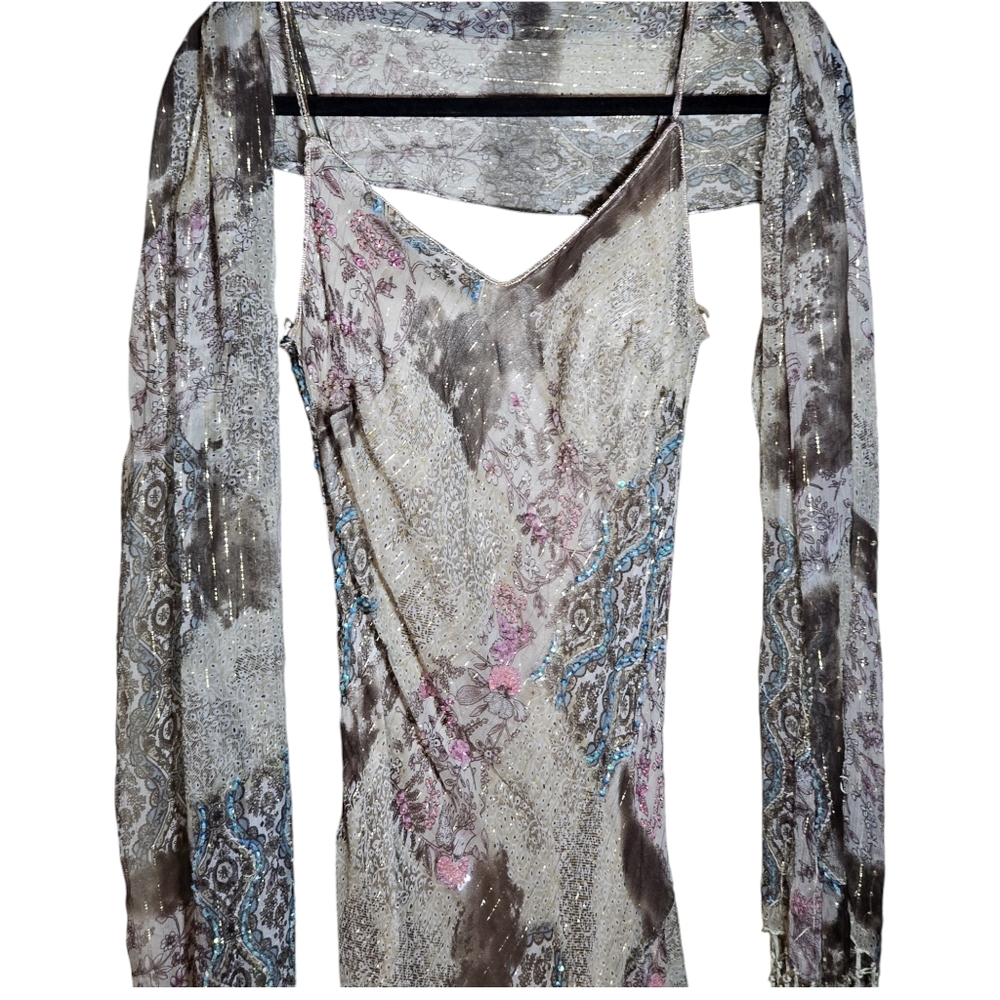 Sue wong dress with shawl